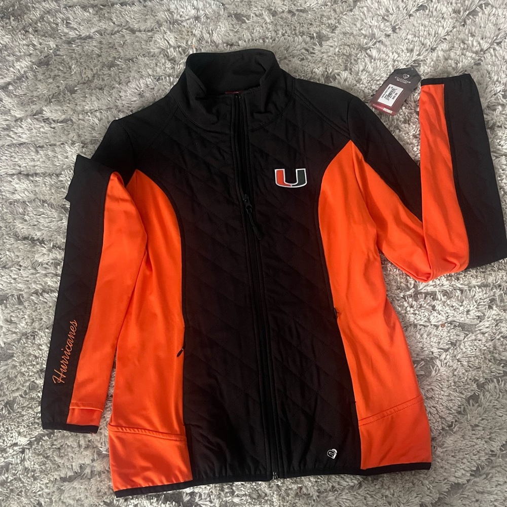 University of Miami Jacket, woman’s size Medium, brand new, excellent condition